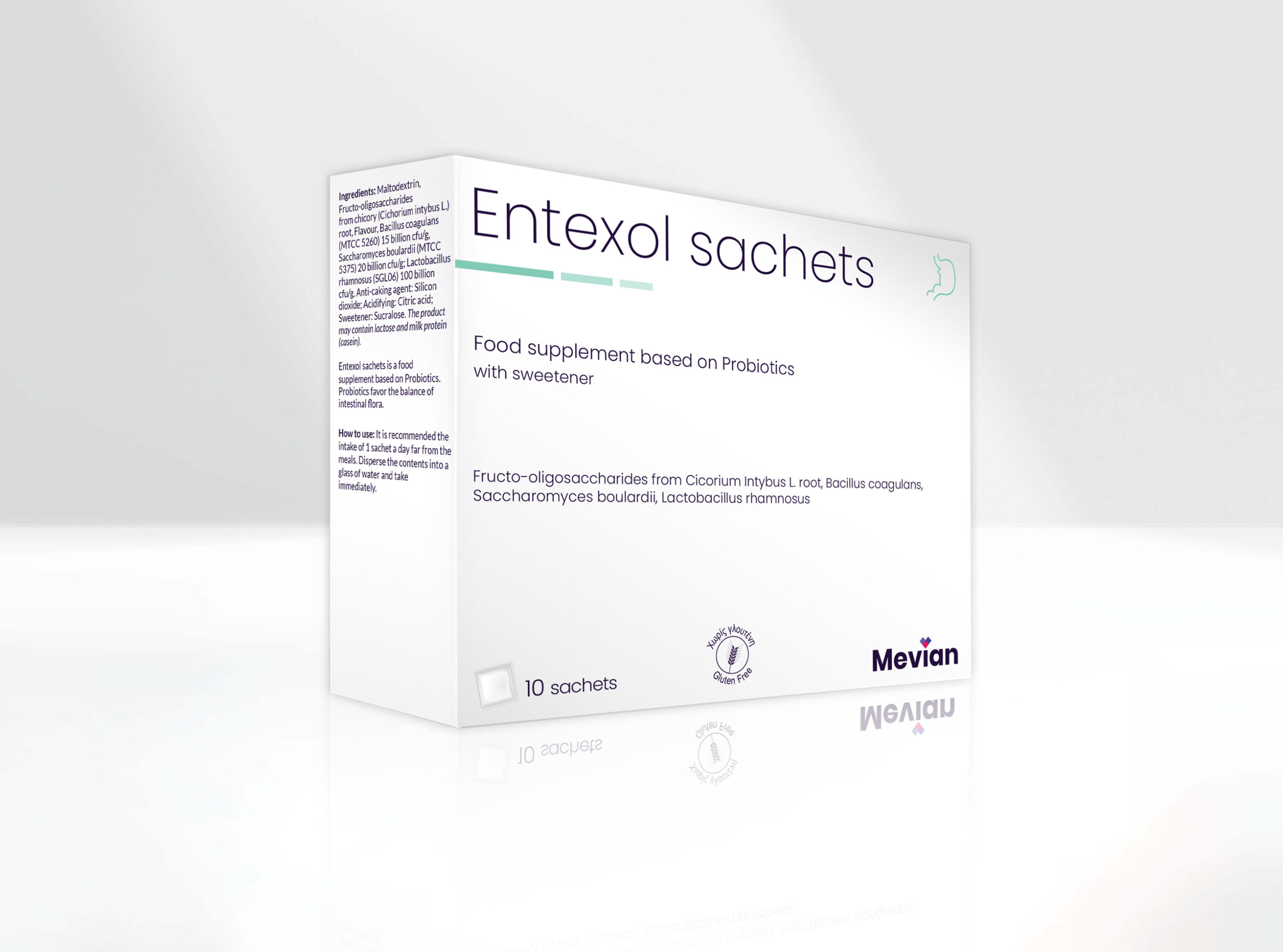 Entexol sachets improves digestion and assimilation, helps in cases of constipation and diarrhea.