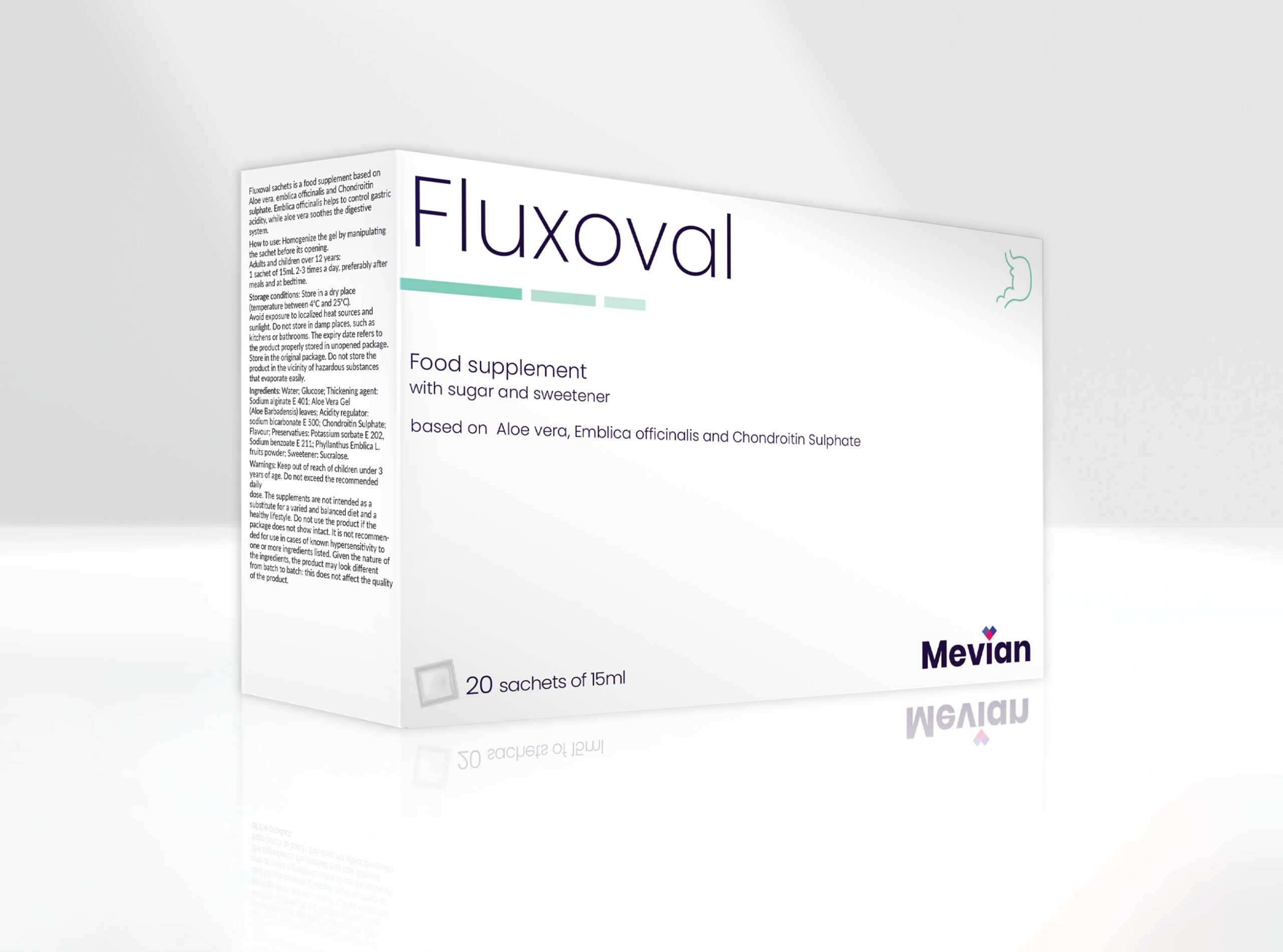 Fluxoval is an innovative product for controlling gastric acidity by providing a soothing action on the digestive system.
