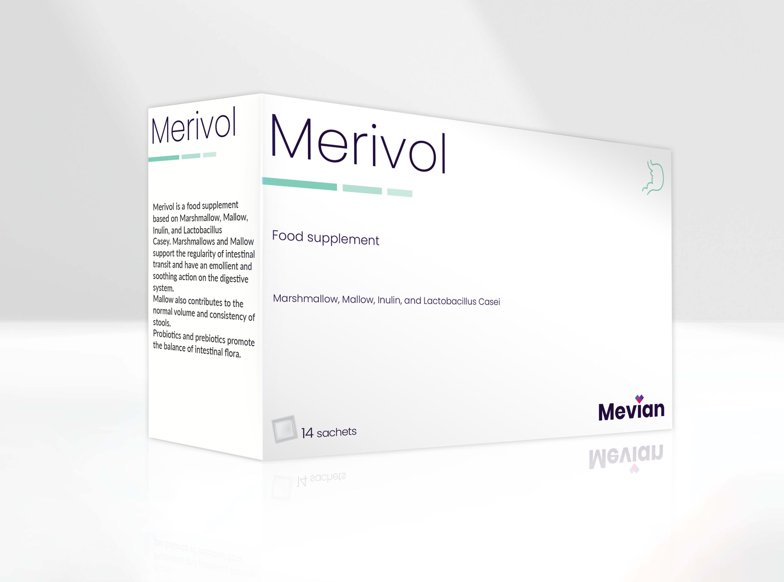 Merivol is a  safe and effective remedy to increase the fecal mass and restore normal bacterial flora accompanied by the absence of gas or abdominal pain with high tolerability for adults, children, pregnant women, elderly people, and diabetics.