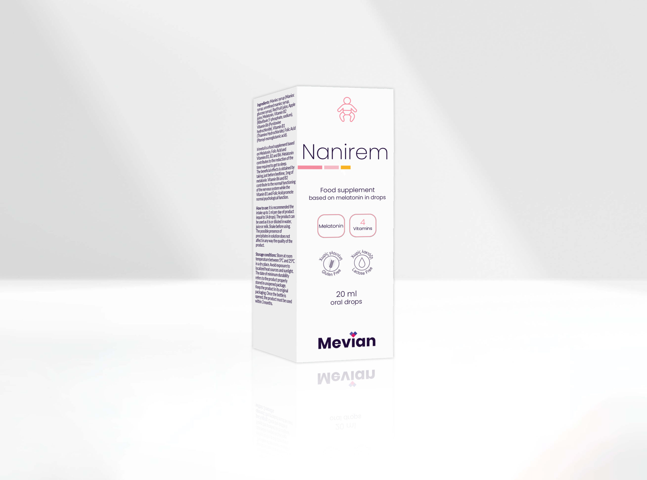 Nanirem is a Liquid solution with excellent taste approved by children that support the reduction of the time required to get to sleep.