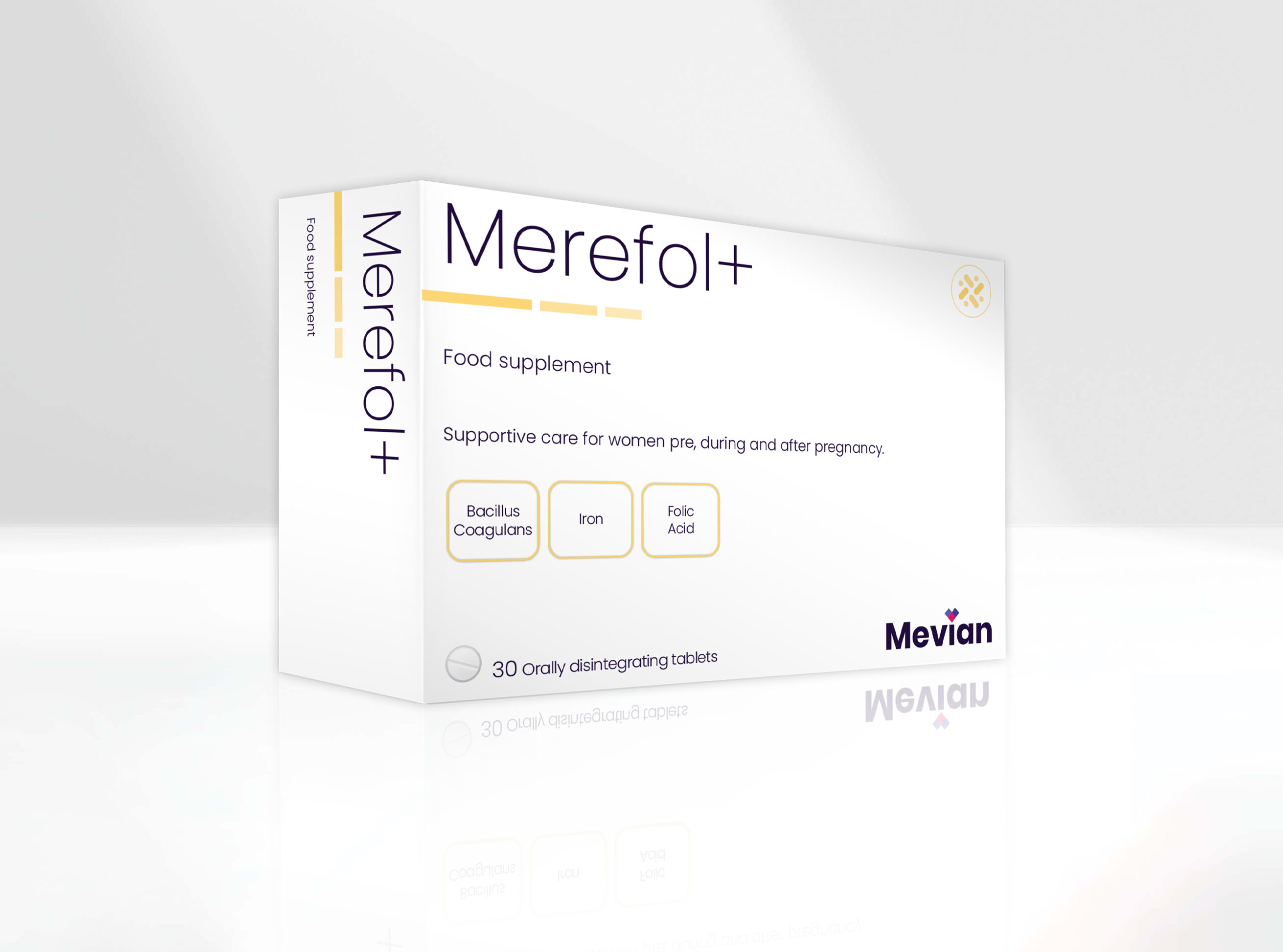 Merefol+ is a clinically supported proven solution with extra potency probiotics, iron, and folic acid that is indicated for the well-being of women pre, during, and after pregnancy and lactation.
