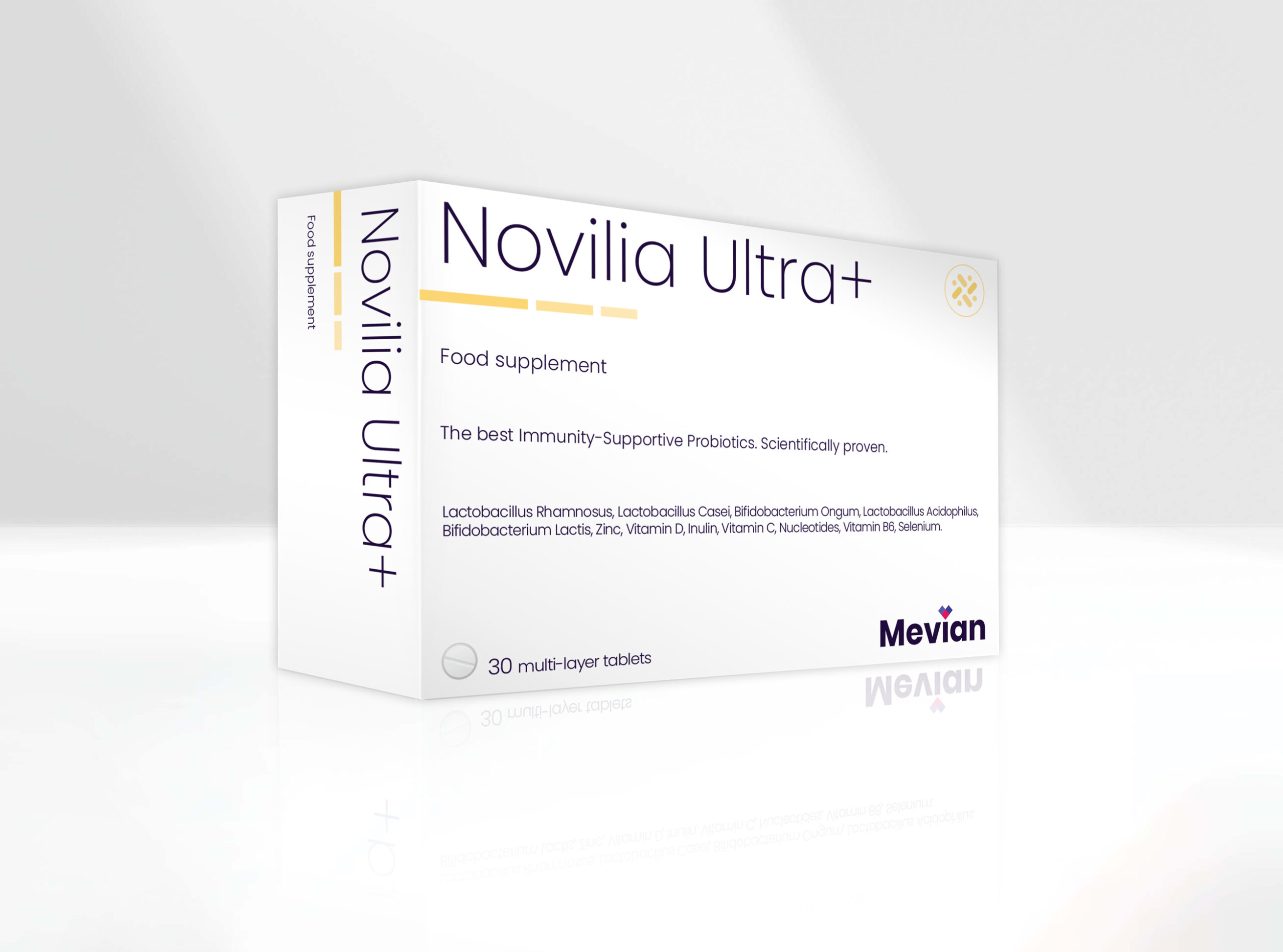 Novilia Ultra+ is the most enhanced potent version of probiotics for boosting immunity and for providing soothing action of the viral infection symptoms, suitable for adults and adolescents.