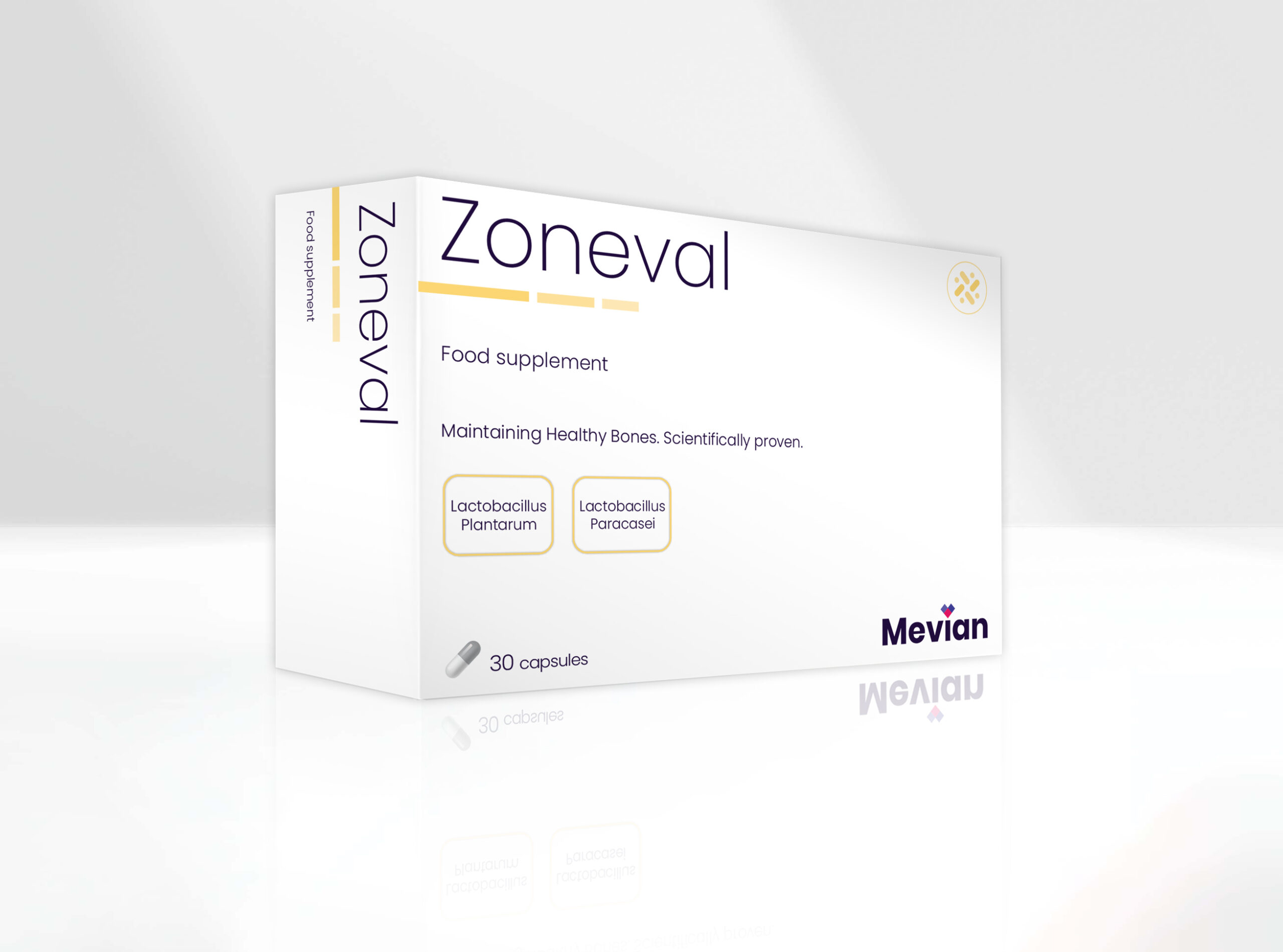 Zoneval improves bone mineral density and delaying the process of bone degeneration in adults that need support in bone health<br />
and osteopenia.